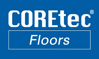 COREtec Floors logo on a blue background